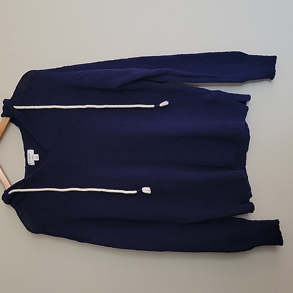 J. Crew Teddie Beach Hoodie Navy Blue M - Picture 2 of 10